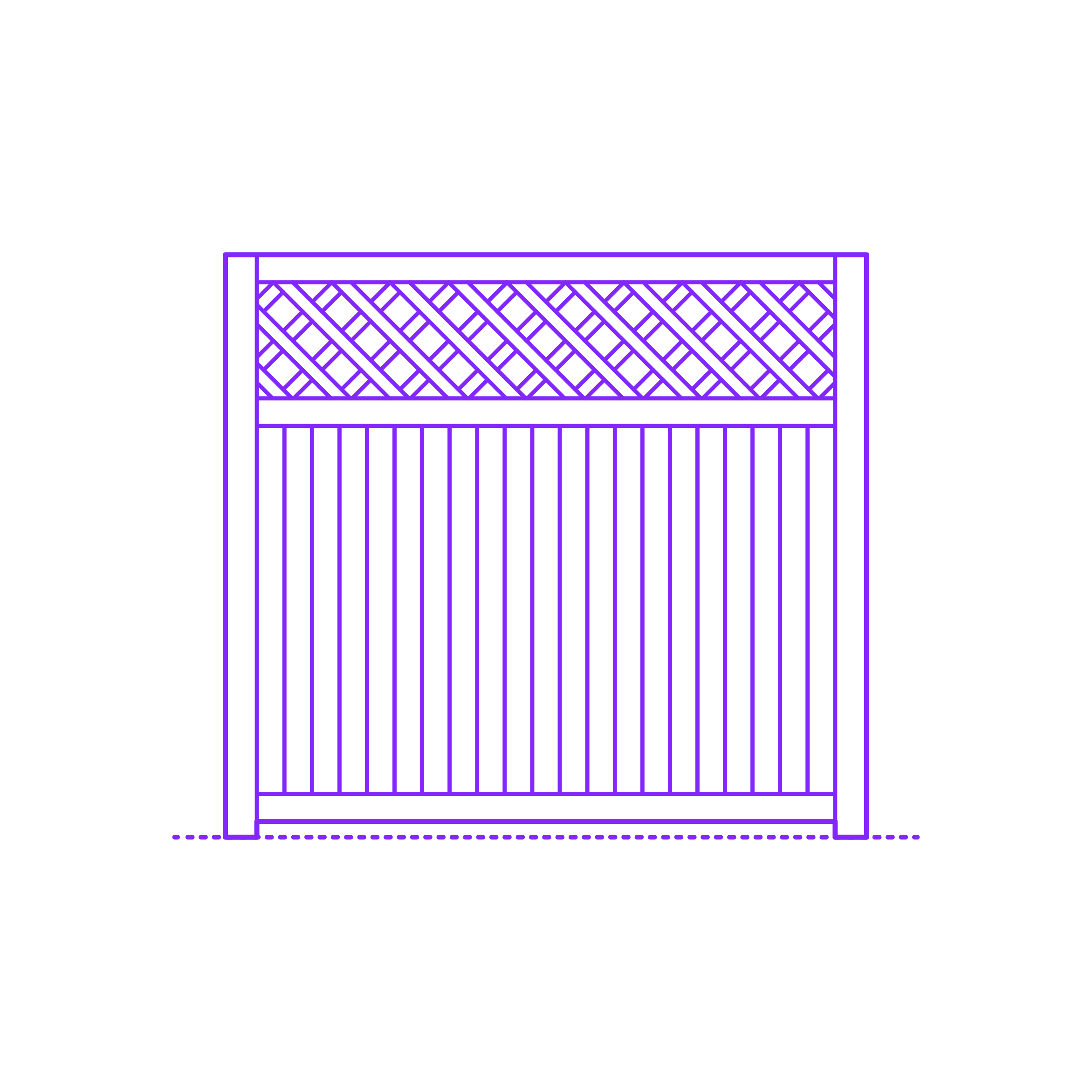 Buildings Fences Privacy Fence Lattice Top Simple Line Art Svg Free Vectors